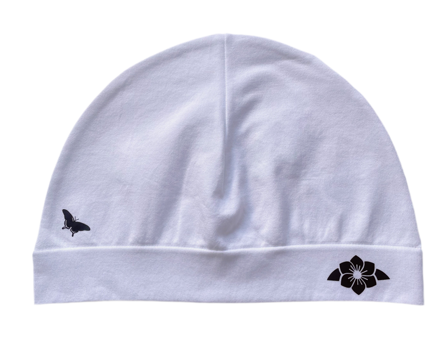Butterfly Skull Cap White