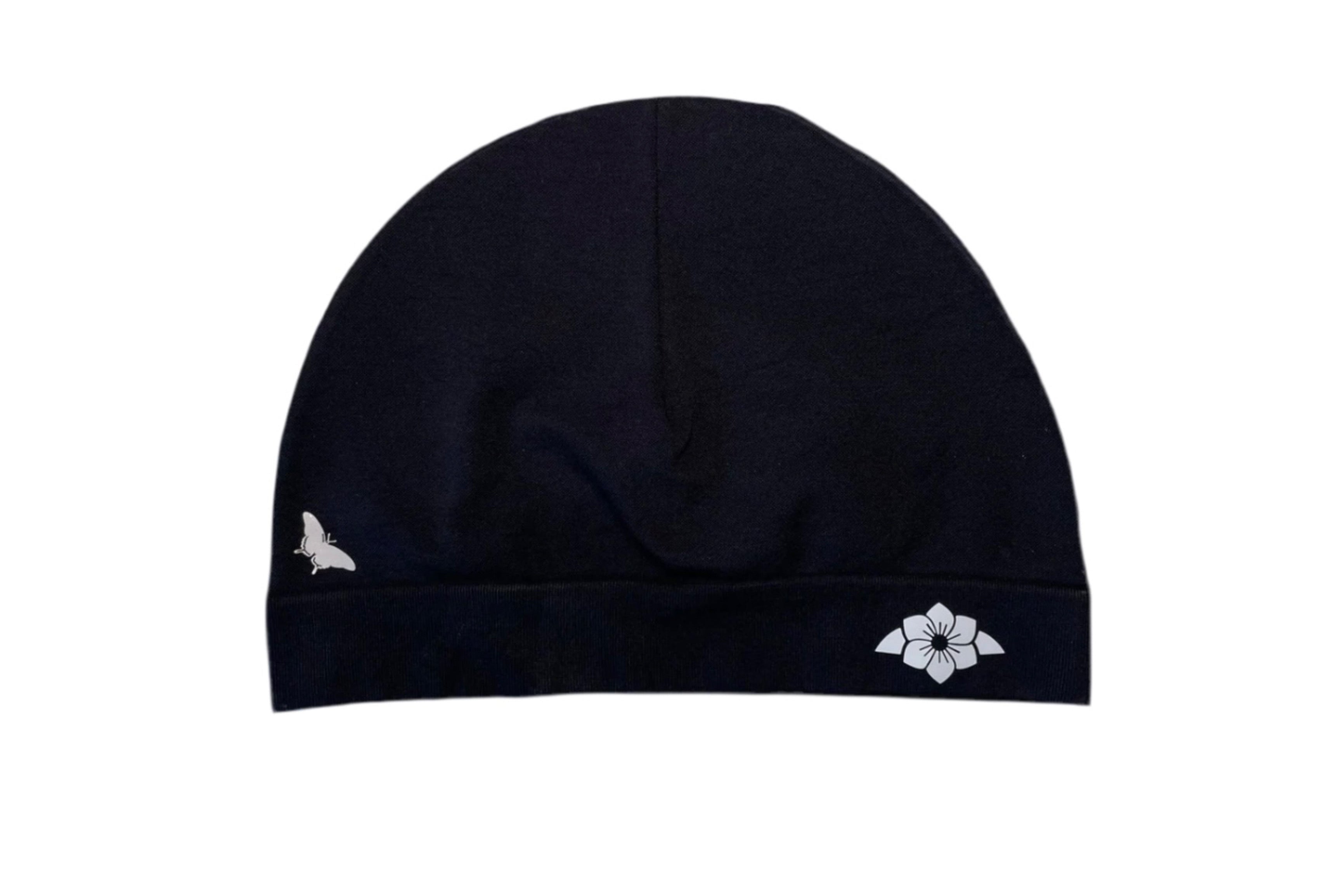 Butterfly Skull Cap Black